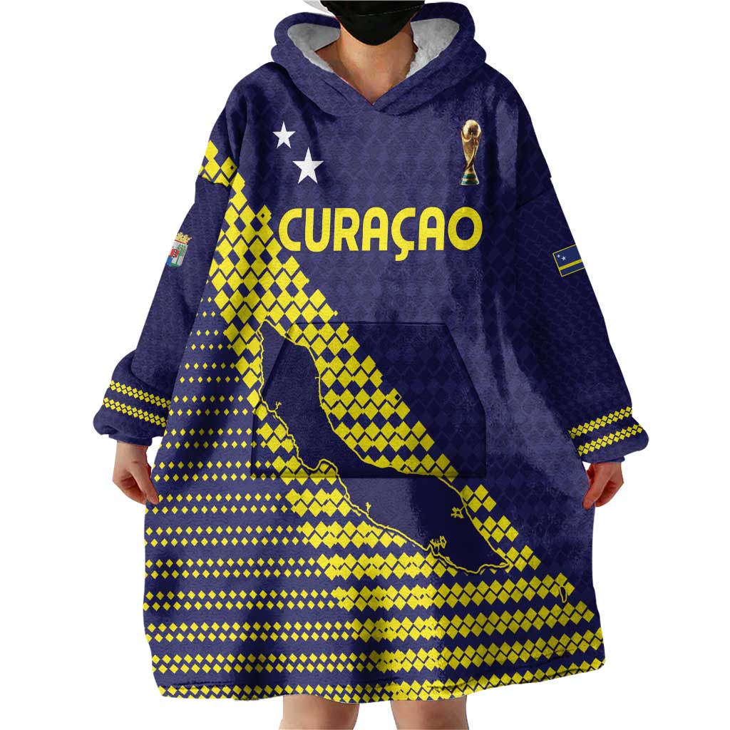 Custom Football 2026 Curacao Wearable Blanket Hoodie Small island BIG dreams