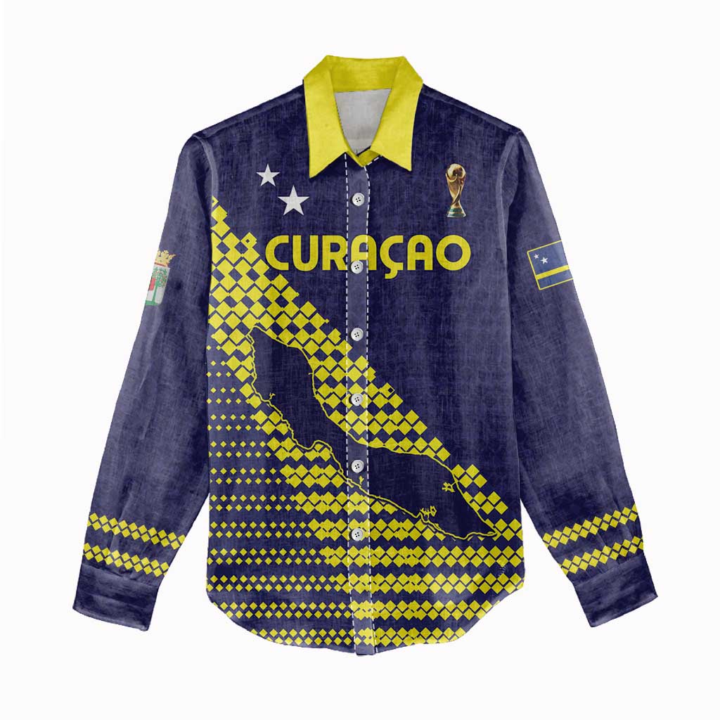 Custom Football 2026 Curacao Women Casual Shirt Small island BIG dreams