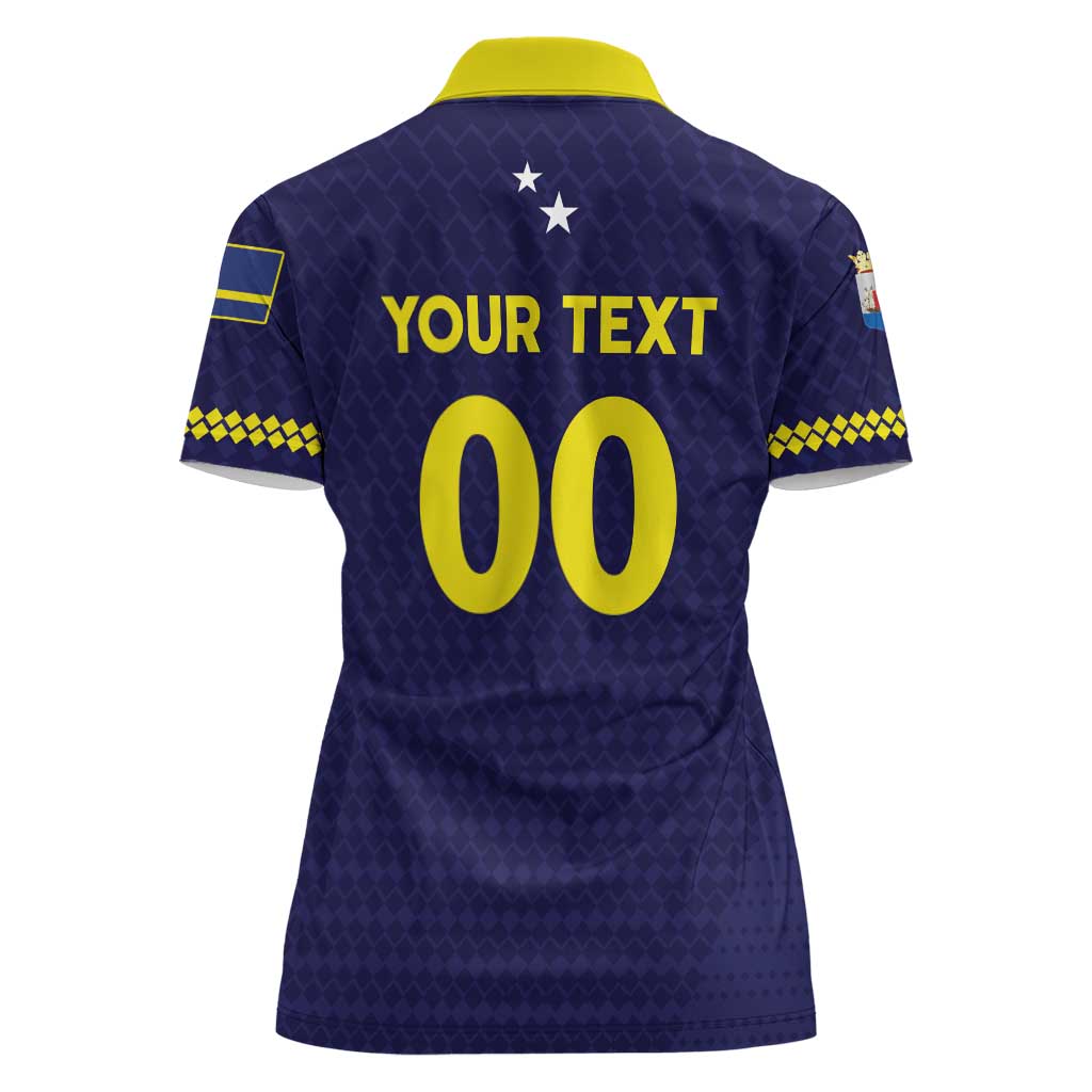 Custom Football 2026 Curacao Women Polo Shirt Small island BIG dreams