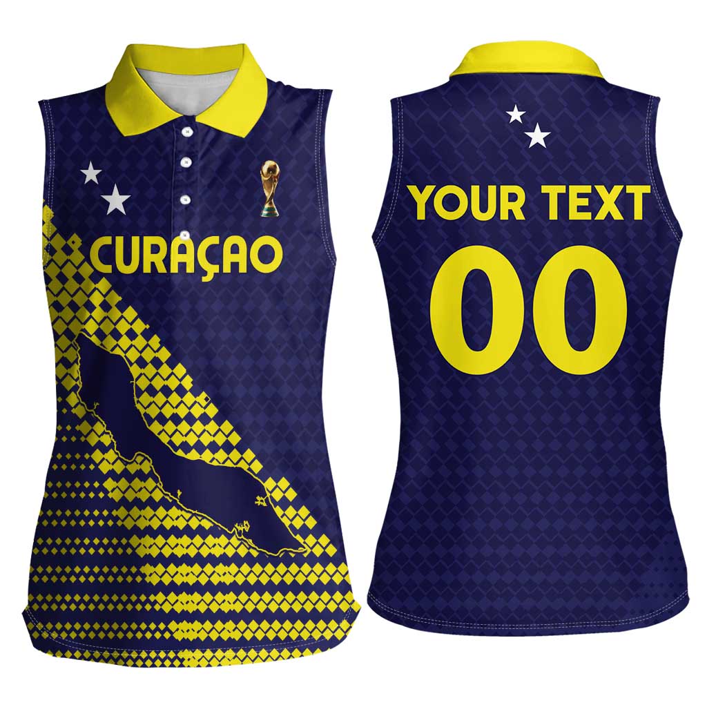 Custom Football 2026 Curacao Women Sleeveless Polo Shirt Small island BIG dreams