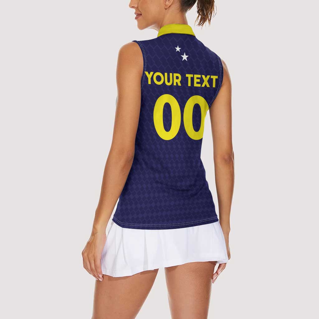 Custom Football 2026 Curacao Women Sleeveless Polo Shirt Small island BIG dreams