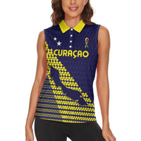Custom Football 2026 Curacao Women Sleeveless Polo Shirt Small island BIG dreams