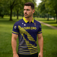 Custom Football 2026 Curacao Zipper Polo Shirt Small island BIG dreams