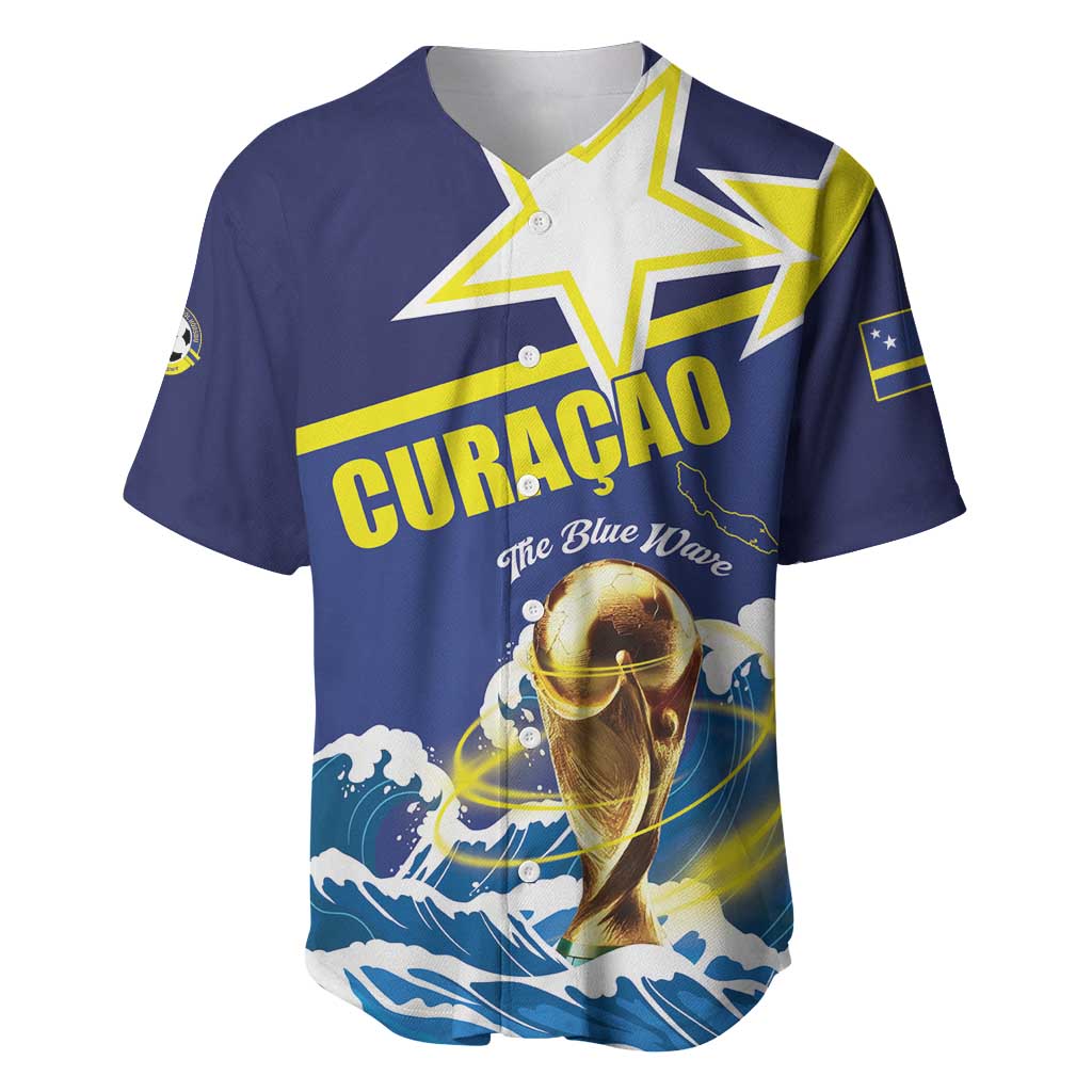 Custom Football 2026 Curacao Baseball Jersey The Blue Wave Come On