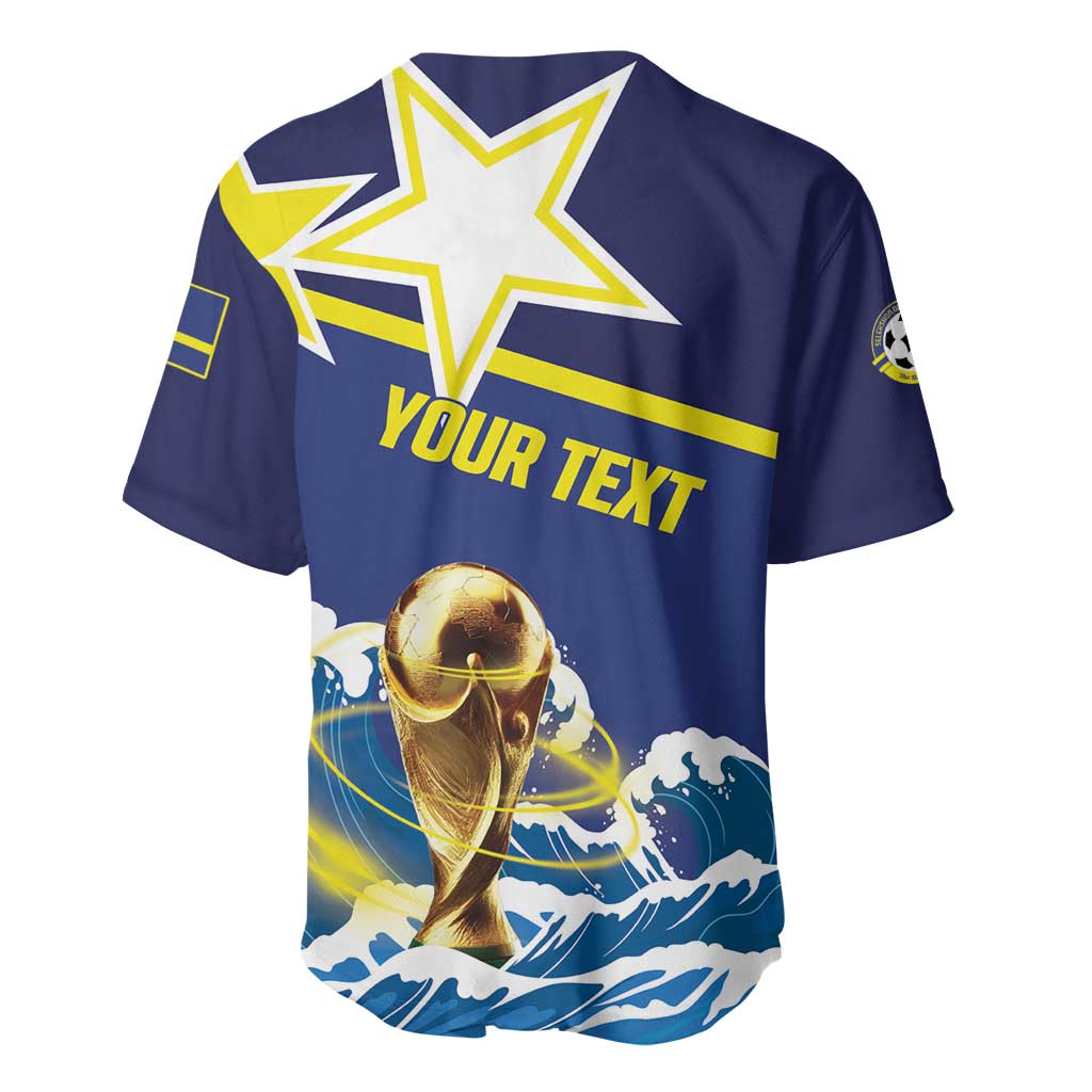 Custom Football 2026 Curacao Baseball Jersey The Blue Wave Come On