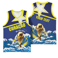 Custom Football 2026 Curacao Basketball Jersey The Blue Wave Come On