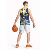 Custom Football 2026 Curacao Basketball Jersey The Blue Wave Come On