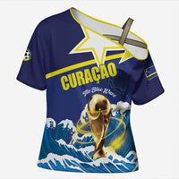 Custom Football 2026 Curacao Cross Shoulder Shirt The Blue Wave Come On