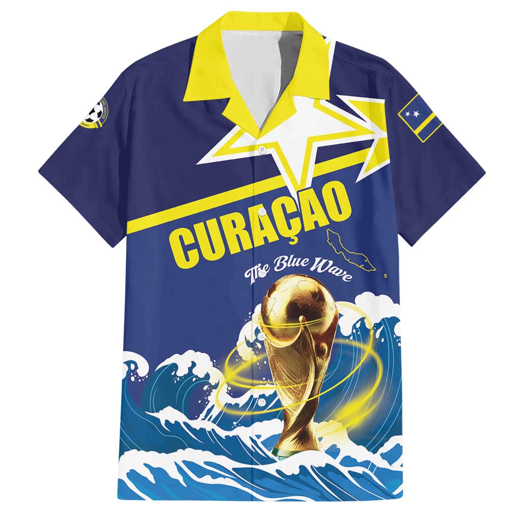 Custom Football 2026 Curacao Hawaiian Shirt The Blue Wave Come On