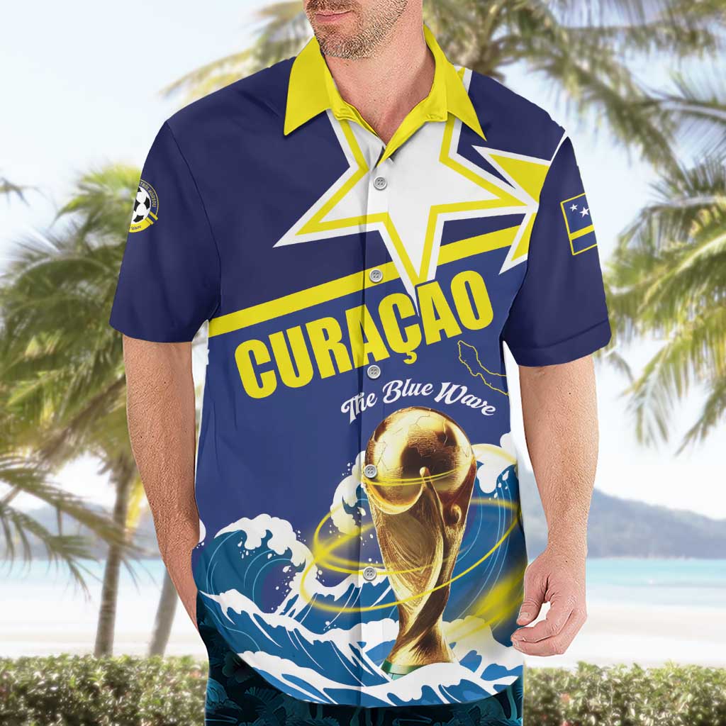 Custom Football 2026 Curacao Hawaiian Shirt The Blue Wave Come On