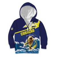 Custom Football 2026 Curacao Kid Hoodie The Blue Wave Come On