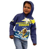 Custom Football 2026 Curacao Kid Hoodie The Blue Wave Come On