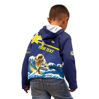 Custom Football 2026 Curacao Kid Hoodie The Blue Wave Come On