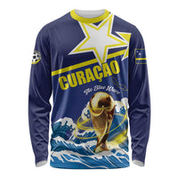 Custom Football 2026 Curacao Long Sleeve Shirt The Blue Wave Come On