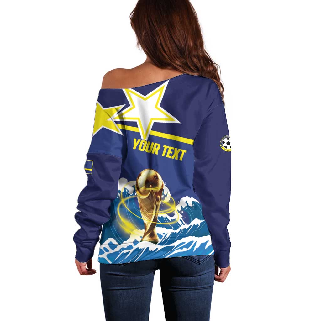 Custom Football 2026 Curacao Off Shoulder Sweater The Blue Wave Come On