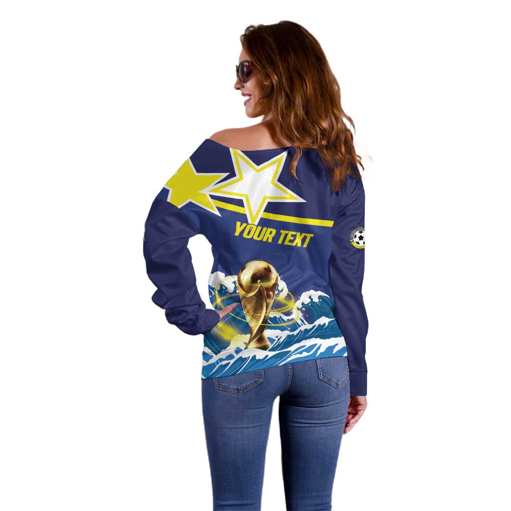 Custom Football 2026 Curacao Off Shoulder Sweater The Blue Wave Come On
