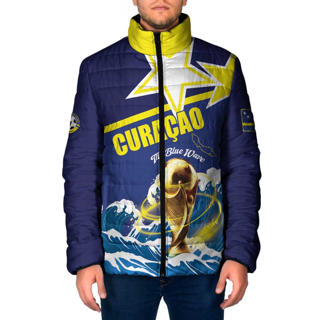 Custom Football 2026 Curacao Padded Jacket The Blue Wave Come On