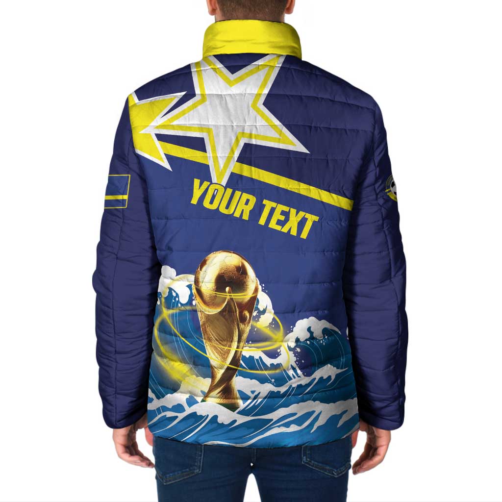 Custom Football 2026 Curacao Padded Jacket The Blue Wave Come On