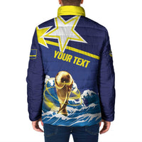 Custom Football 2026 Curacao Padded Jacket The Blue Wave Come On