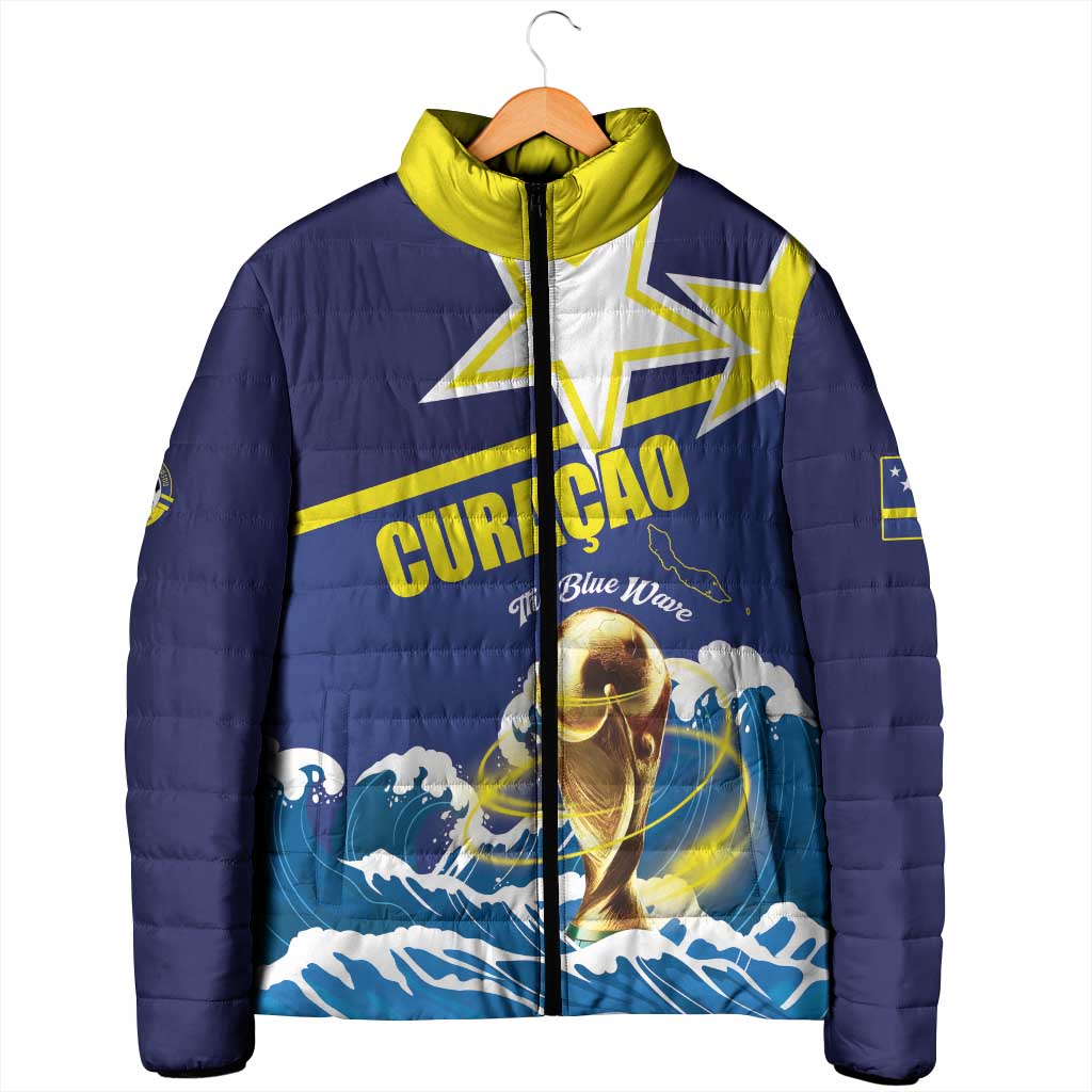 Custom Football 2026 Curacao Padded Jacket The Blue Wave Come On