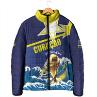 Custom Football 2026 Curacao Padded Jacket The Blue Wave Come On