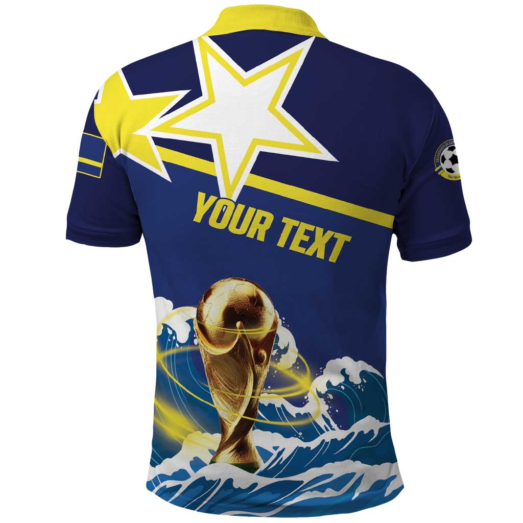 Custom Football 2026 Curacao Polo Shirt The Blue Wave Come On
