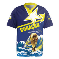 Custom Football 2026 Curacao Rugby Jersey The Blue Wave Come On