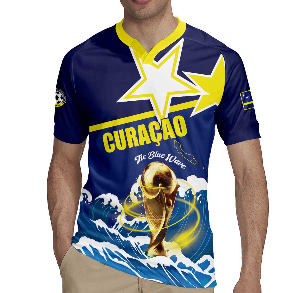 Custom Football 2026 Curacao Rugby Jersey The Blue Wave Come On