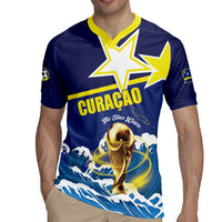 Custom Football 2026 Curacao Rugby Jersey The Blue Wave Come On
