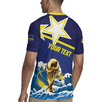 Custom Football 2026 Curacao Rugby Jersey The Blue Wave Come On