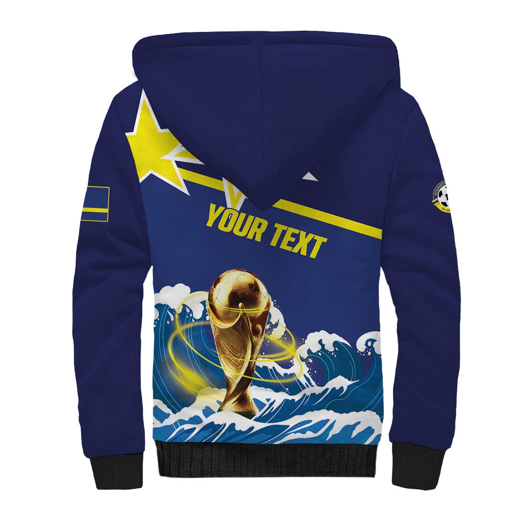 Custom Football 2026 Curacao Sherpa Hoodie The Blue Wave Come On