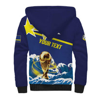 Custom Football 2026 Curacao Sherpa Hoodie The Blue Wave Come On