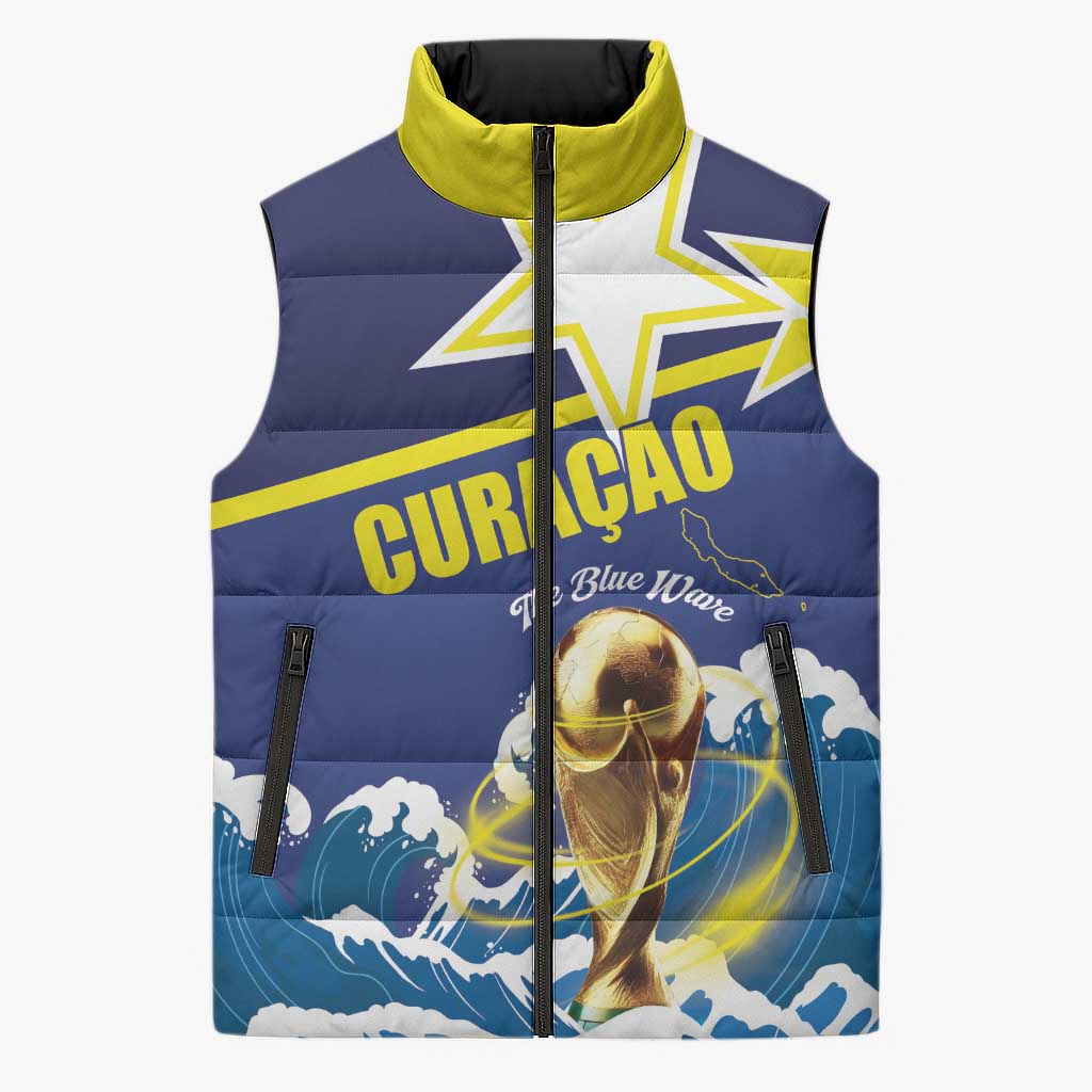 Custom Football 2026 Curacao Sleeveless Puffer Jacket The Blue Wave Come On