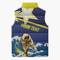 Custom Football 2026 Curacao Sleeveless Puffer Jacket The Blue Wave Come On