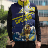 Custom Football 2026 Curacao Sleeveless Puffer Jacket The Blue Wave Come On