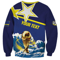 Custom Football 2026 Curacao Sweatshirt The Blue Wave Come On