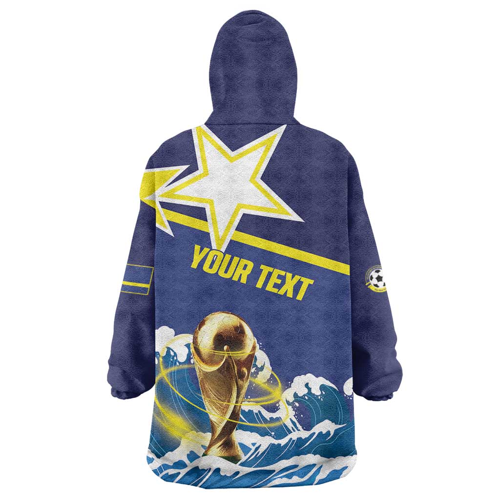 Custom Football 2026 Curacao Wearable Blanket Hoodie The Blue Wave Come On