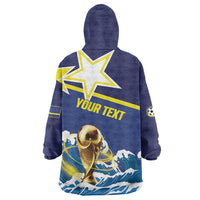 Custom Football 2026 Curacao Wearable Blanket Hoodie The Blue Wave Come On