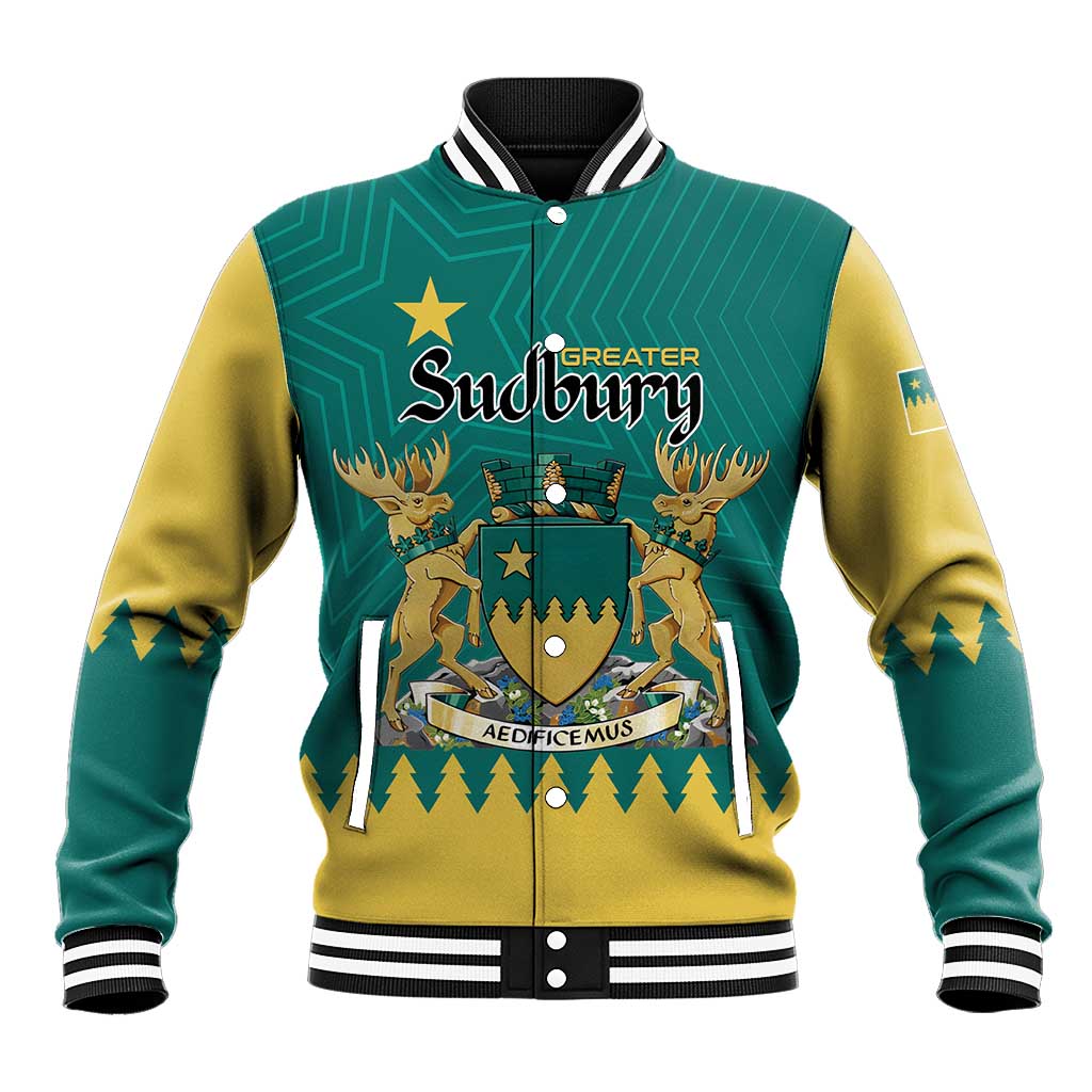 Personalised Canada Greater Sudbury Baseball Jacket The Nickel Capital Aedificemus