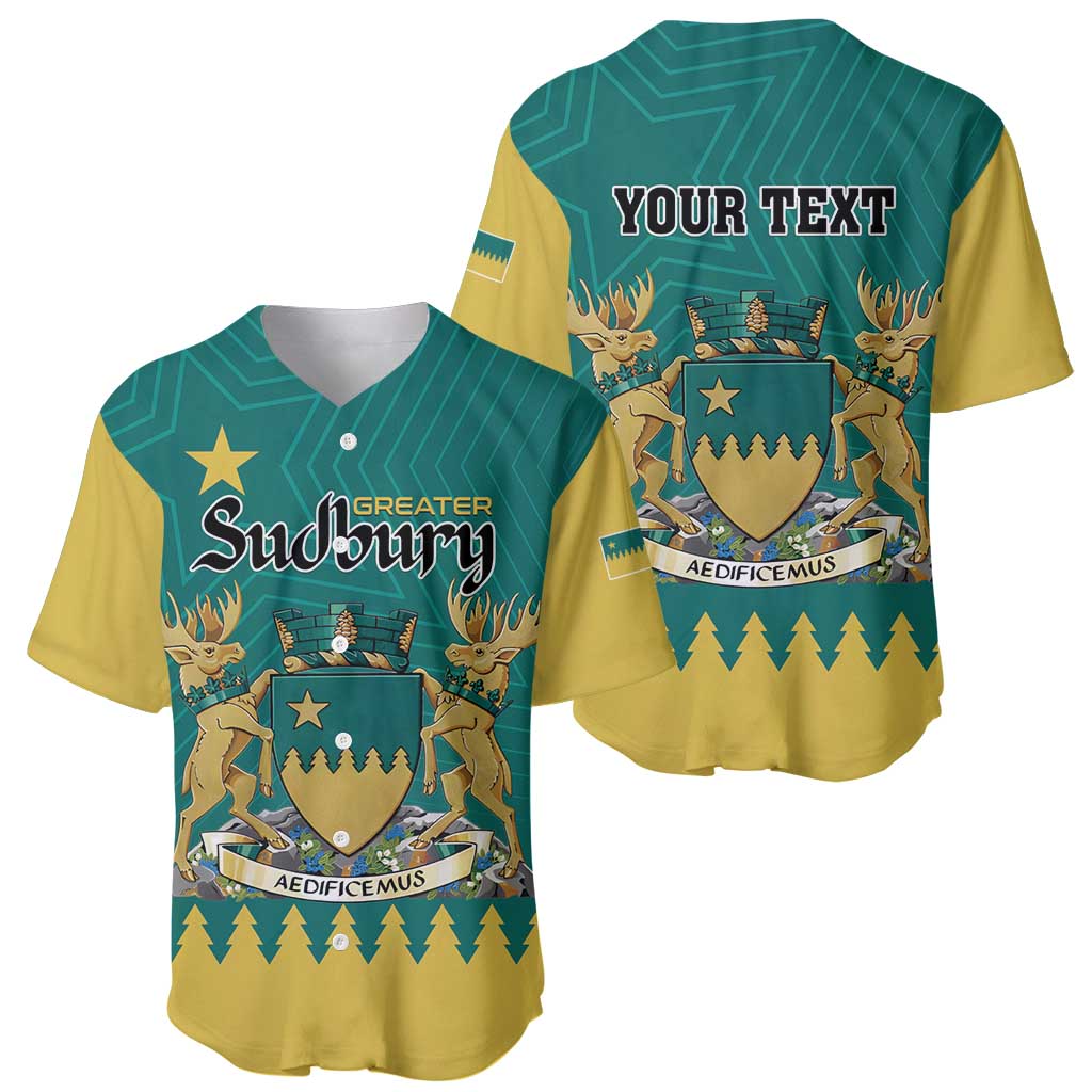 Personalised Canada Greater Sudbury Baseball Jersey The Nickel Capital Aedificemus