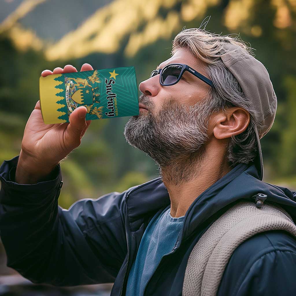 Personalised Canada Greater Sudbury 4 in 1 Can Cooler Tumbler The Nickel Capital Aedificemus