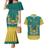 Personalised Canada Greater Sudbury Couples Matching Mermaid Dress and Hawaiian Shirt The Nickel Capital Aedificemus