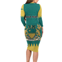 Personalised Canada Greater Sudbury Family Matching Long Sleeve Bodycon Dress and Hawaiian Shirt The Nickel Capital Aedificemus