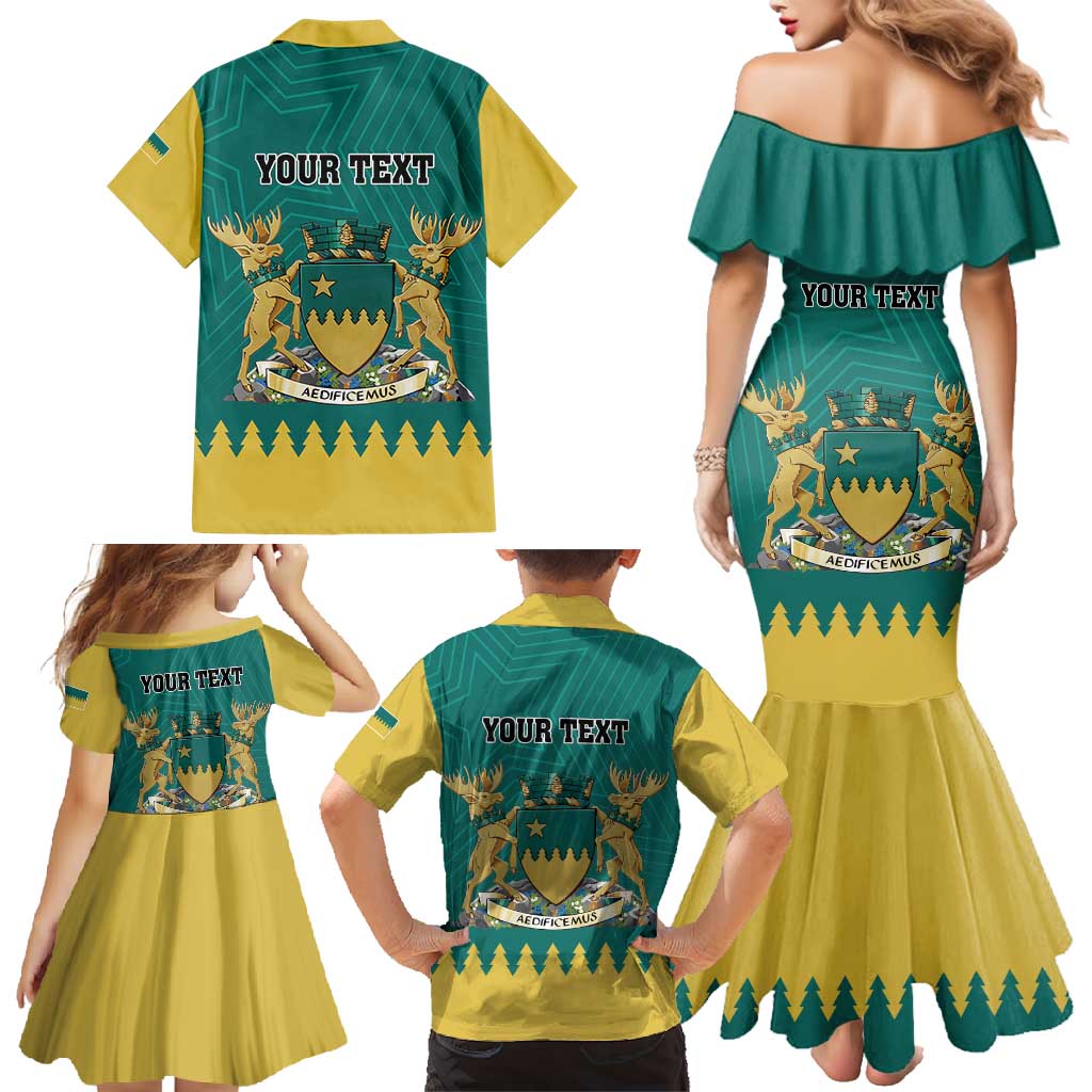 Personalised Canada Greater Sudbury Family Matching Mermaid Dress and Hawaiian Shirt The Nickel Capital Aedificemus