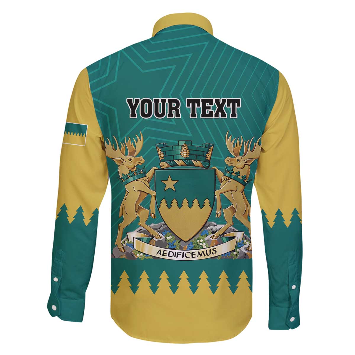 Personalised Canada Greater Sudbury Family Matching Off The Shoulder Long Sleeve Dress and Hawaiian Shirt The Nickel Capital Aedificemus