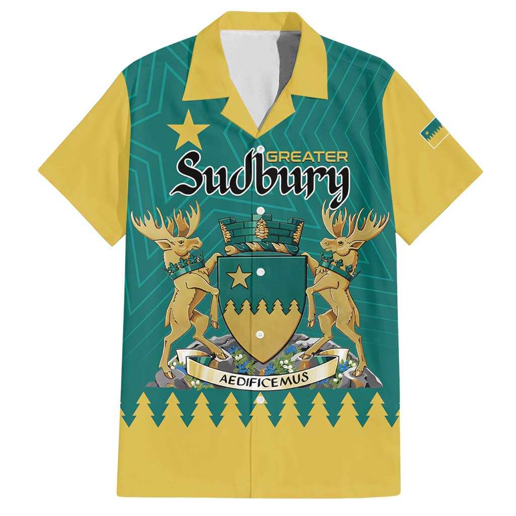 Personalised Canada Greater Sudbury Family Matching Puletasi and Hawaiian Shirt The Nickel Capital Aedificemus