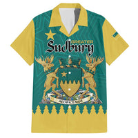 Personalised Canada Greater Sudbury Family Matching Short Sleeve Bodycon Dress and Hawaiian Shirt The Nickel Capital Aedificemus