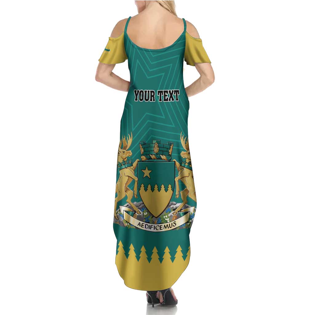 Personalised Canada Greater Sudbury Family Matching Summer Maxi Dress and Hawaiian Shirt The Nickel Capital Aedificemus