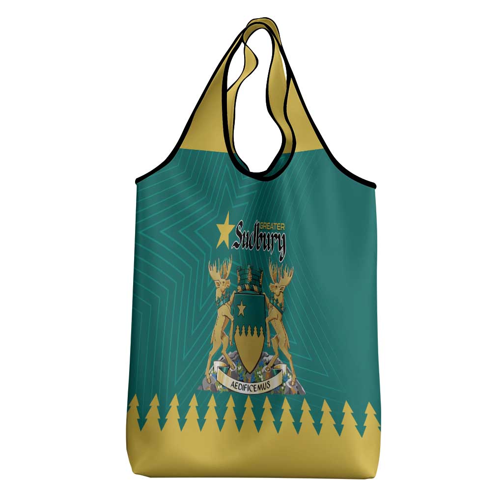 Canada Greater Sudbury Grocery Bag The Nickel Capital Aedificemus