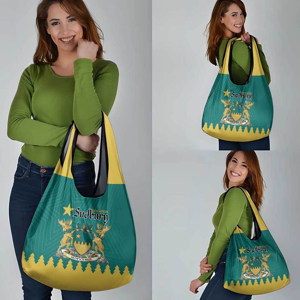 Canada Greater Sudbury Grocery Bag The Nickel Capital Aedificemus